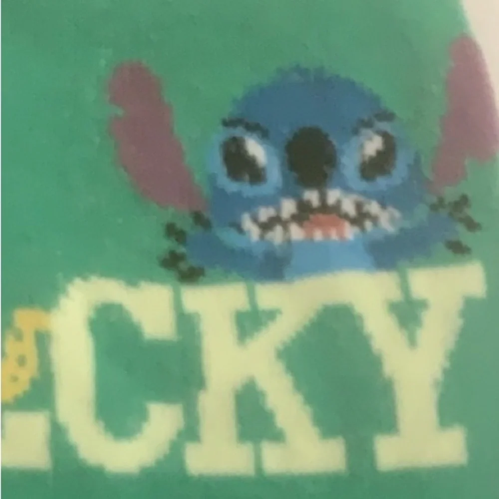 NEW Disney Stitch Green Lucky Socks NWT